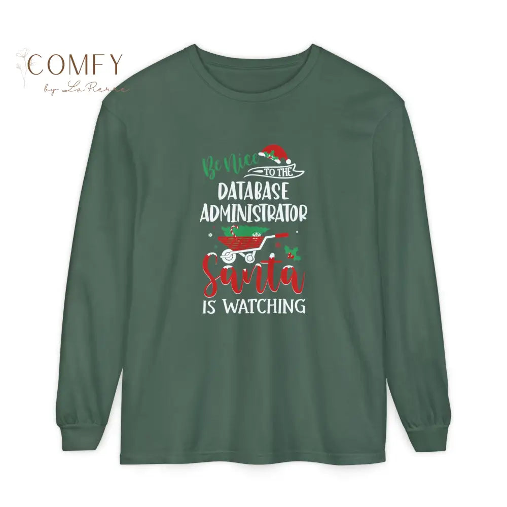 Christmas Database Administrator Shirt • Holiday DBA Long Sleeve Tee • Festive IT Admin Graphic Shirt • Unisex Long