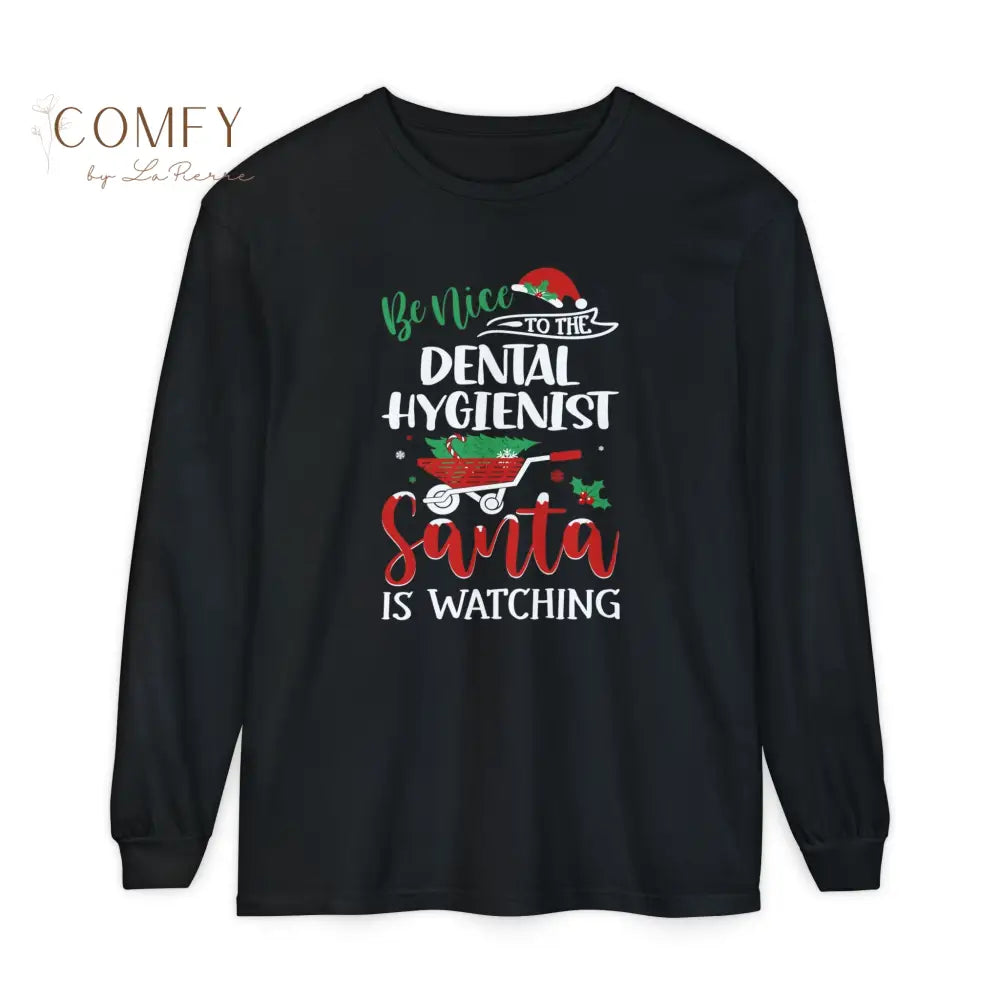 Christmas Dental Hygienist Shirt • Holiday Dental Hygiene Long Sleeve Tee • Festive Tooth Care Graphic Shirt • Unisex