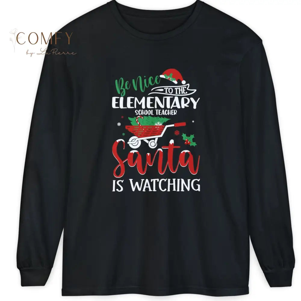 Christmas Elementary Teacher Shirt • Holiday School Teacher Long Sleeve Tee • Festive Classroom Graphic Shirt • Unisex