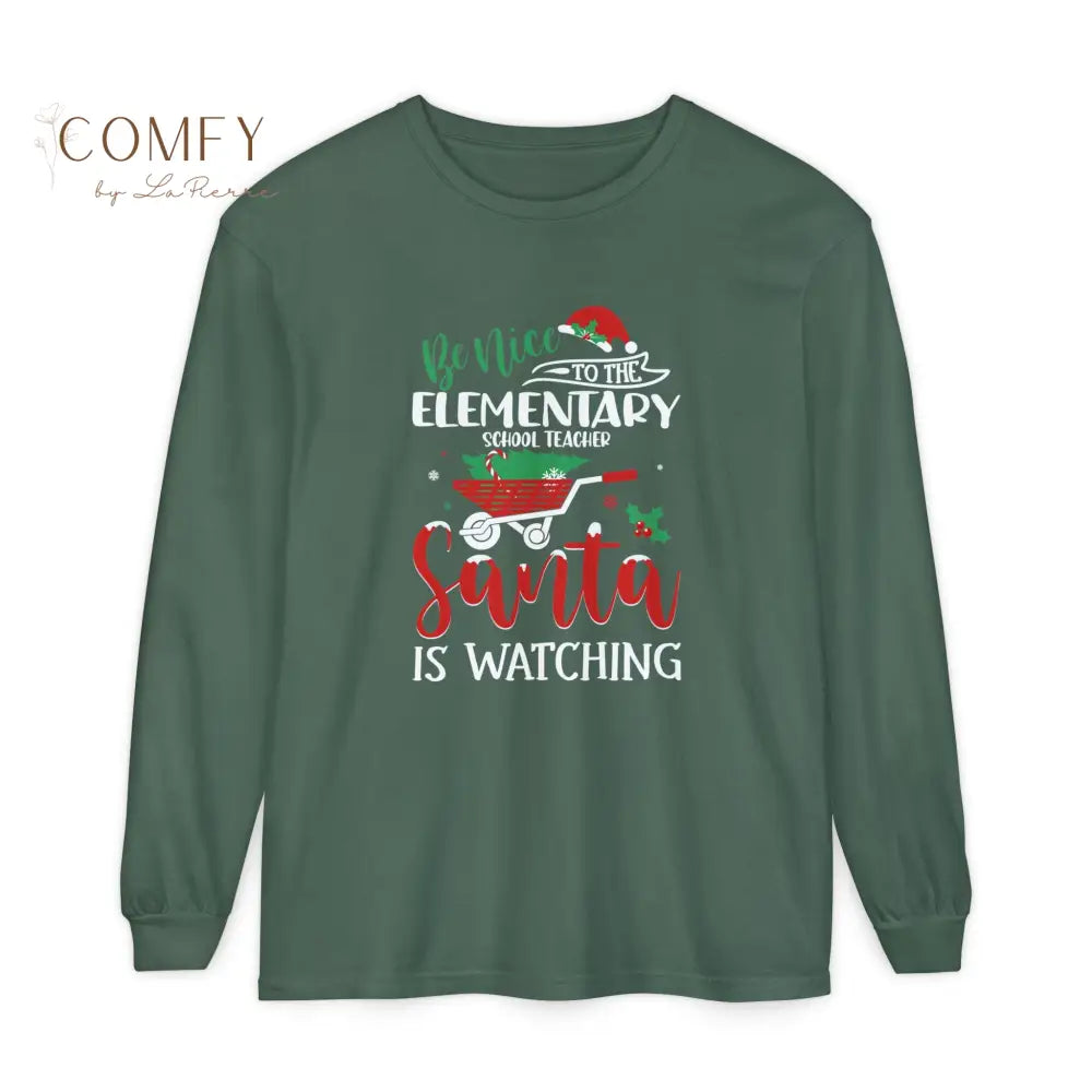 Christmas Elementary Teacher Shirt • Holiday School Teacher Long Sleeve Tee • Festive Classroom Graphic Shirt • Unisex