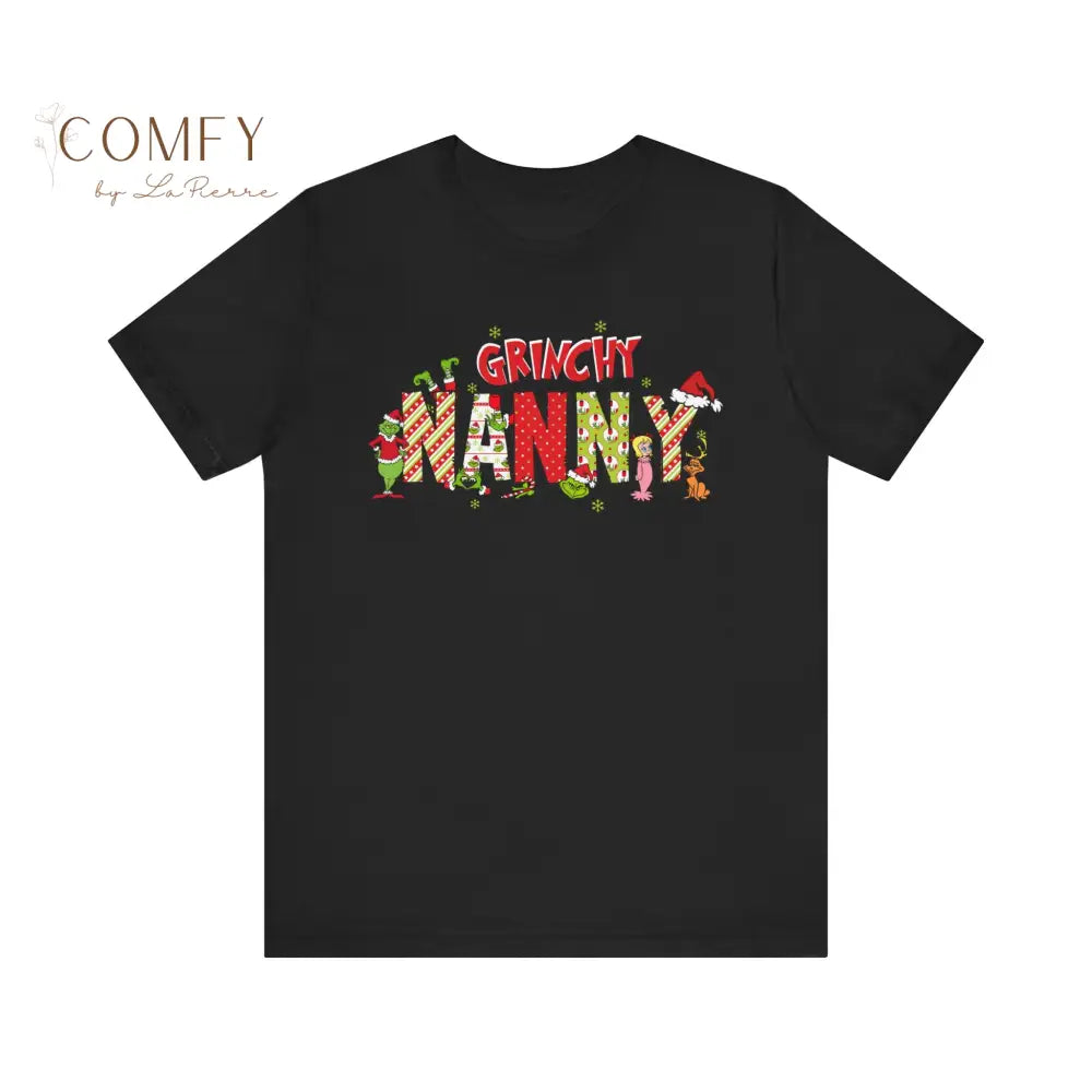 Christmas Grinchy Nanny shirt - Unisex Jersey Short Sleeve Tee (XS-5XL) Black / XS T-Shirt