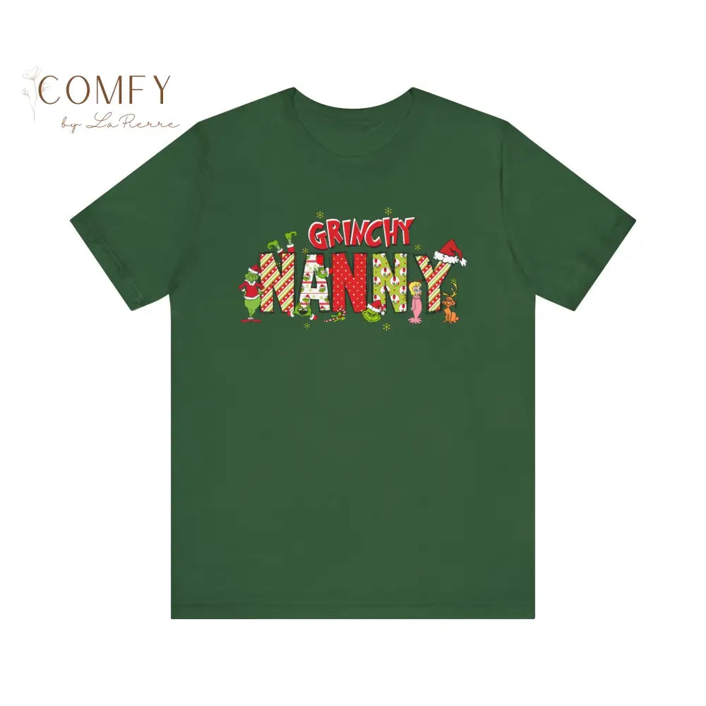 Christmas Grinchy Nanny shirt - Unisex Jersey Short Sleeve Tee (XS-5XL) Evergreen / XS T-Shirt