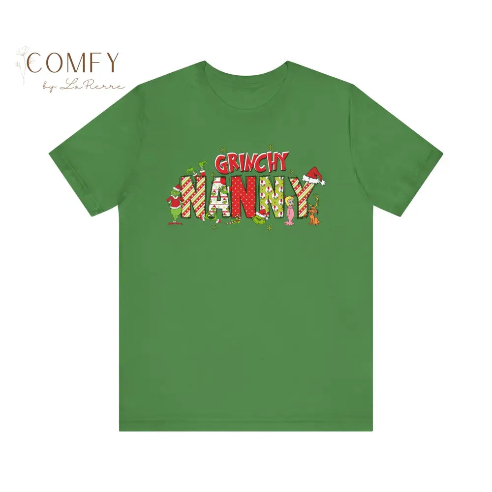 Christmas Grinchy Nanny shirt - Unisex Jersey Short Sleeve Tee (XS-5XL) Leaf / XS T-Shirt