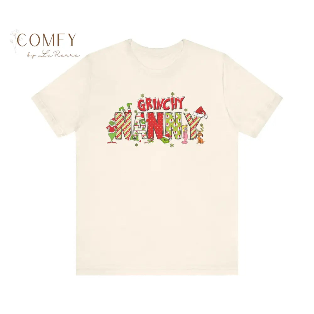 Christmas Grinchy Nanny shirt - Unisex Jersey Short Sleeve Tee (XS-5XL) Natural / XS T-Shirt