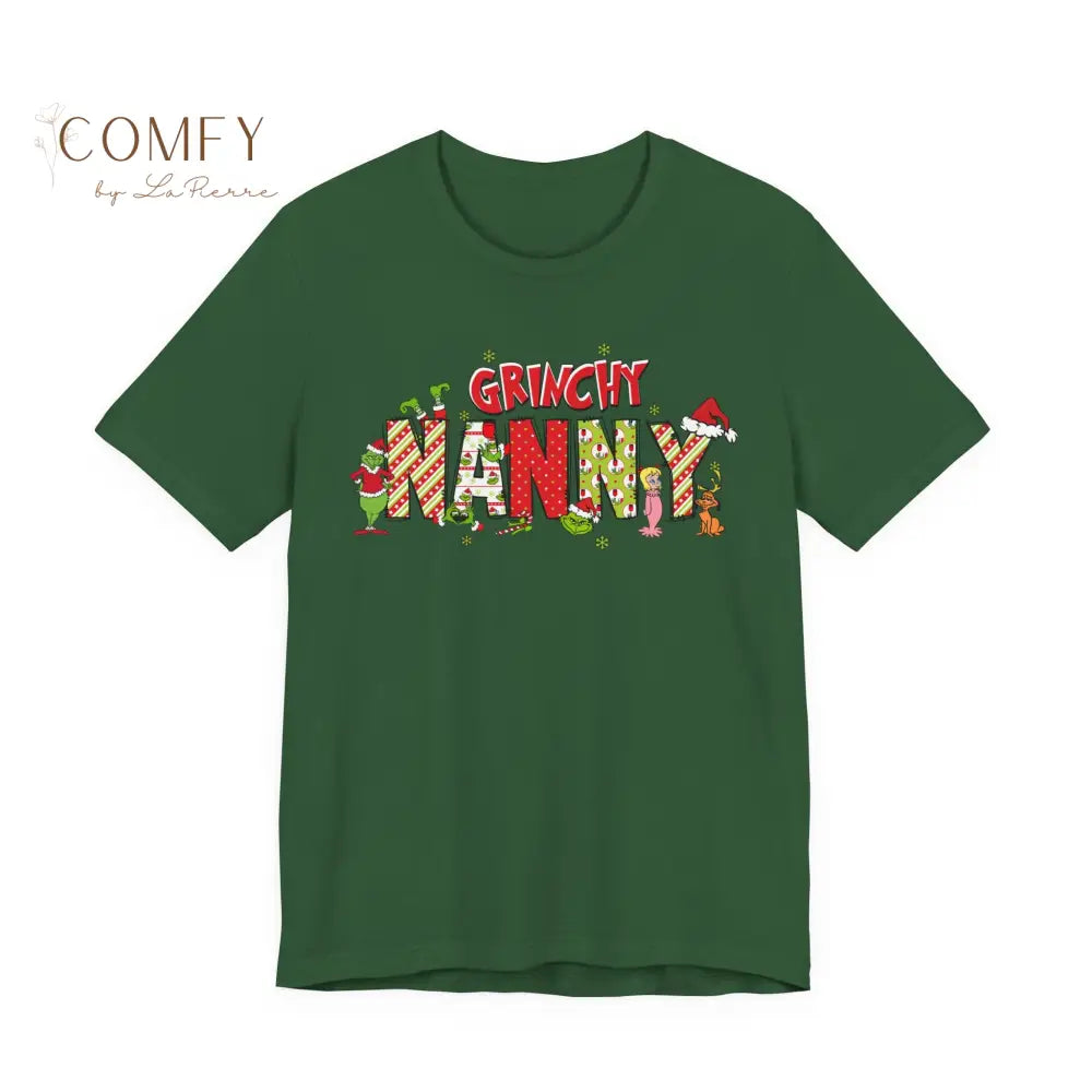 Christmas Grinchy Nanny shirt - Unisex Jersey Short Sleeve Tee (XS-5XL) T-Shirt