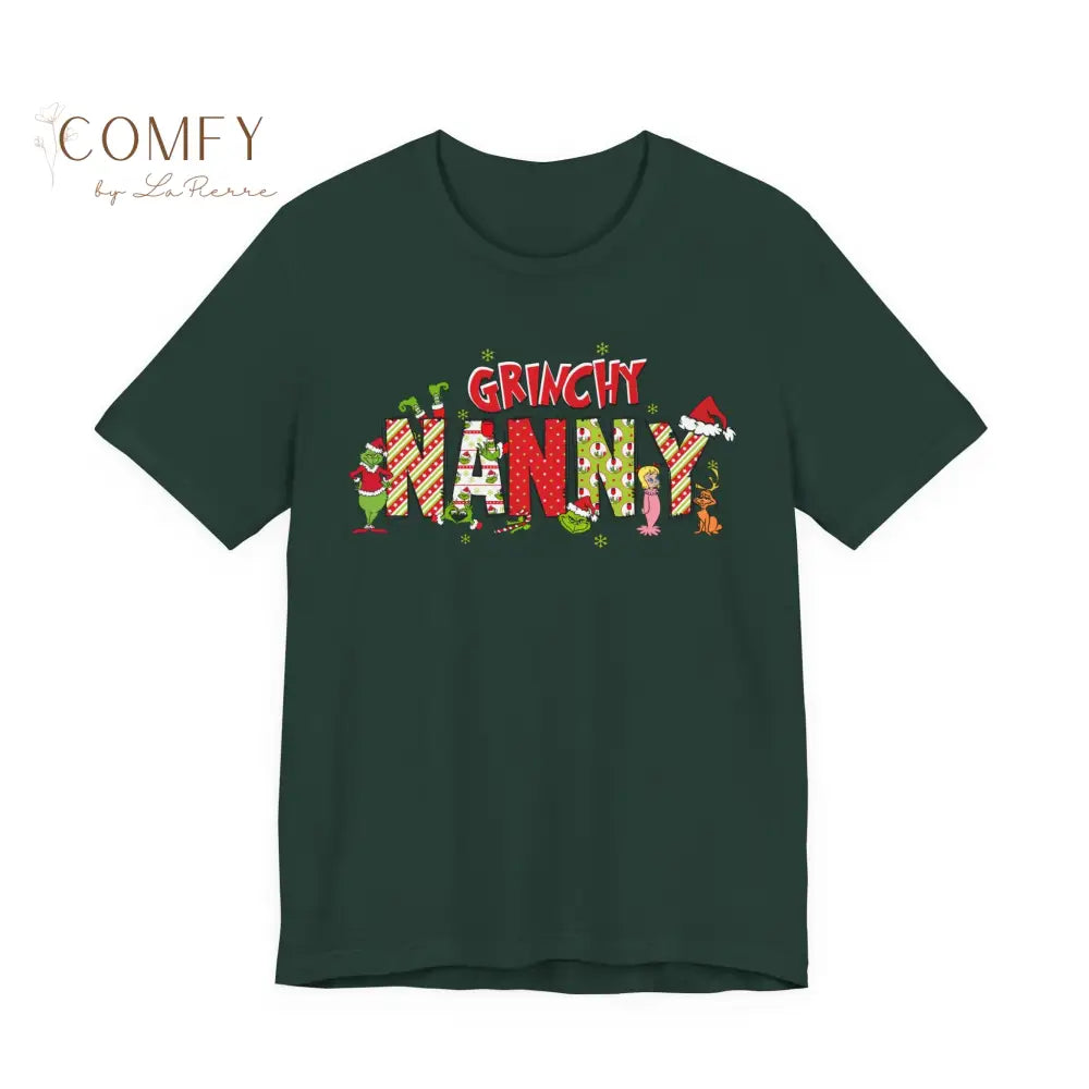 Christmas Grinchy Nanny shirt - Unisex Jersey Short Sleeve Tee (XS-5XL) T-Shirt
