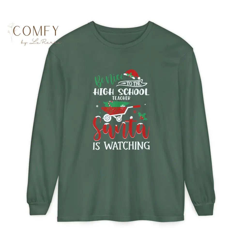 Christmas High School Teacher Shirt • Holiday Teacher Long Sleeve Tee • Festive School Staff Graphic Shirt • Unisex