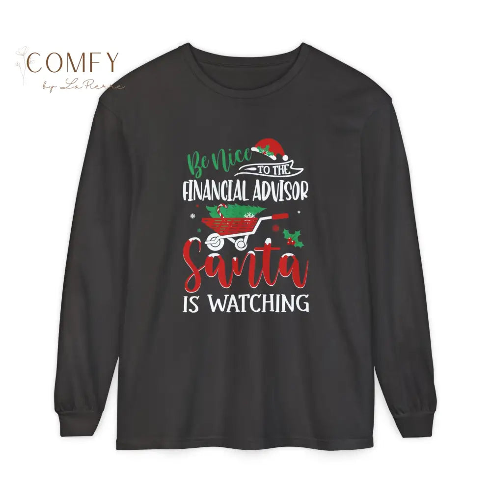 Christmas/Holiday Financial Advisor shirt - Unisex Long Sleeve T-Shirt (S-3XL) Long-sleeve