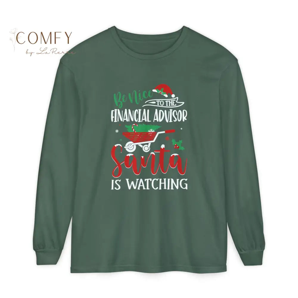 Christmas/Holiday Financial Advisor shirt - Unisex Long Sleeve T-Shirt (S-3XL) Long-sleeve
