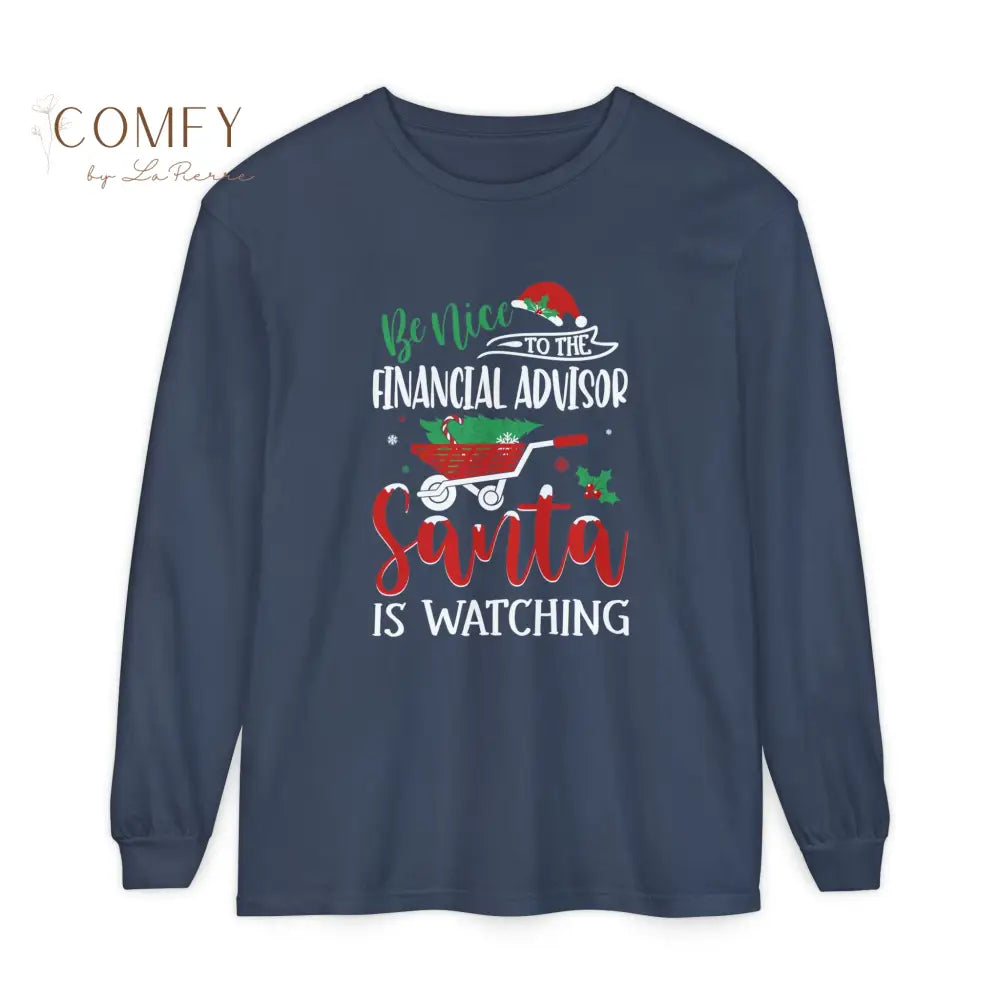 Christmas/Holiday Financial Advisor shirt - Unisex Long Sleeve T-Shirt (S-3XL) Long-sleeve