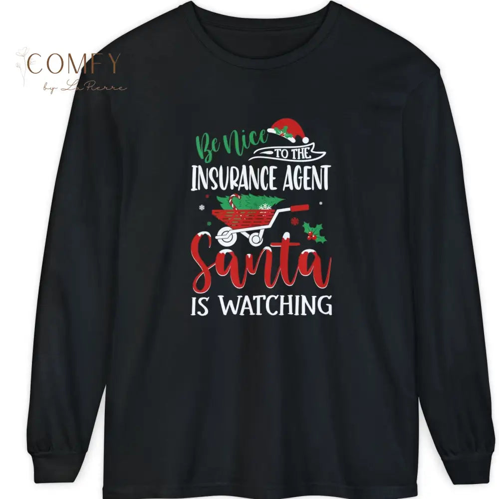 Christmas Insurance Agent Shirt • Holiday Insurance Rep Long Sleeve Tee • Festive Insurance Professional Graphic Shirt