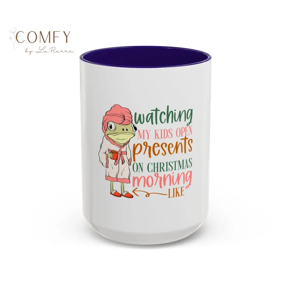 Christmas Morning Mug • “Watching My Kids Open Presents” Holiday Coffee Cup • Funny Mom Christmas Mug • Gift for Moms