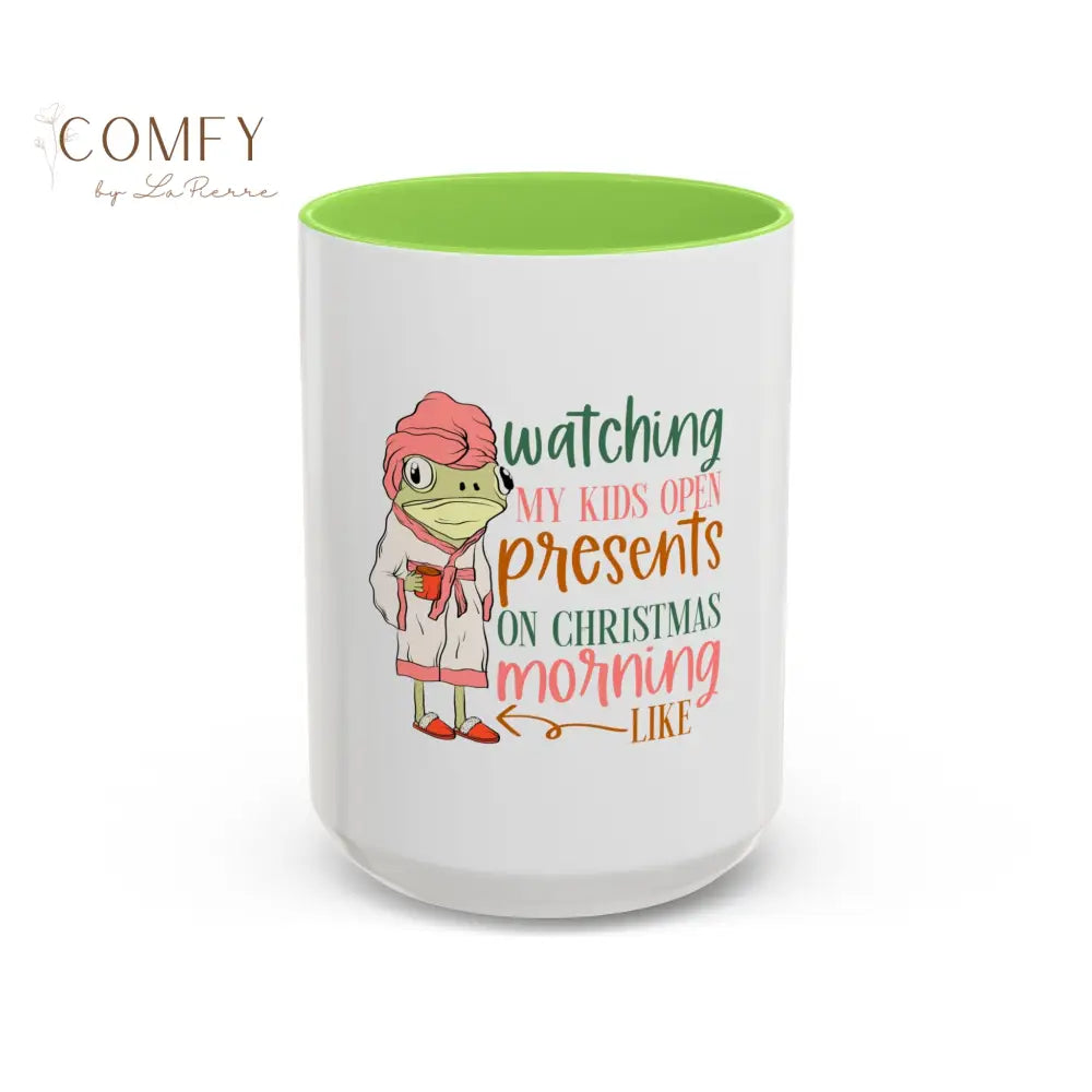 Christmas Morning Mug • “Watching My Kids Open Presents” Holiday Coffee Cup • Funny Mom Christmas Mug • Gift for Moms