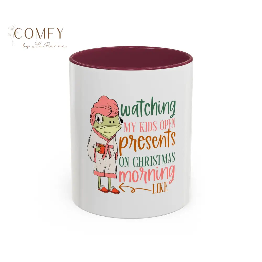 Christmas Morning Mug • “Watching My Kids Open Presents” Holiday Coffee Cup • Funny Mom Christmas Mug • Gift for Moms