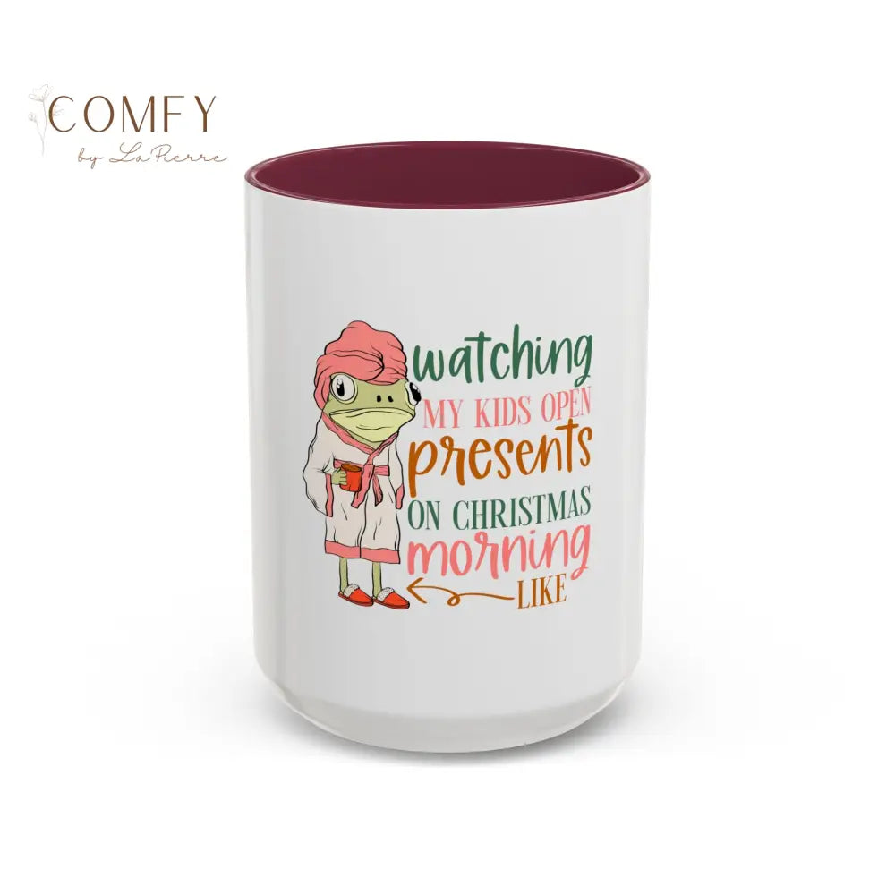 Christmas Morning Mug • “Watching My Kids Open Presents” Holiday Coffee Cup • Funny Mom Christmas Mug • Gift for Moms