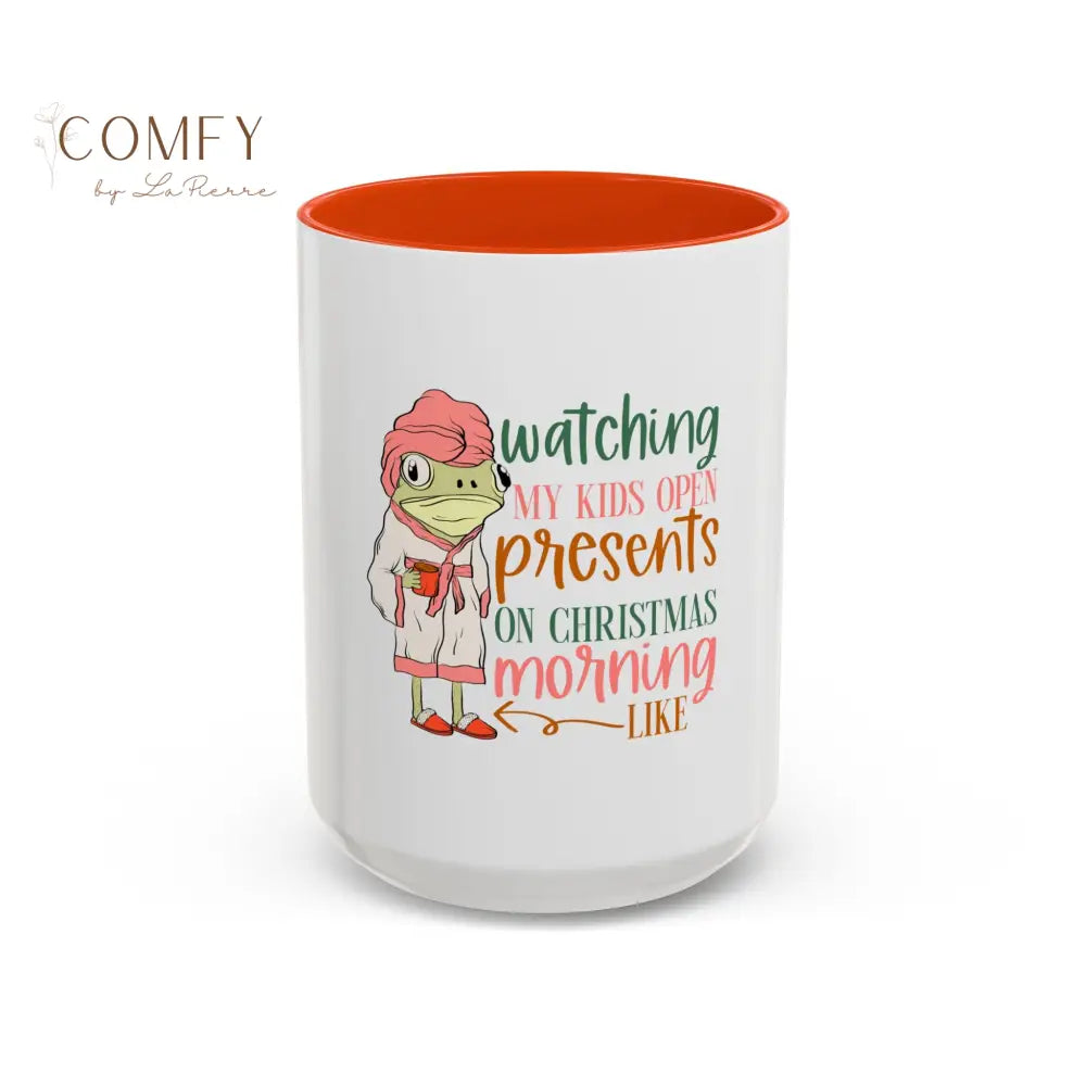 Christmas Morning Mug • “Watching My Kids Open Presents” Holiday Coffee Cup • Funny Mom Christmas Mug • Gift for Moms