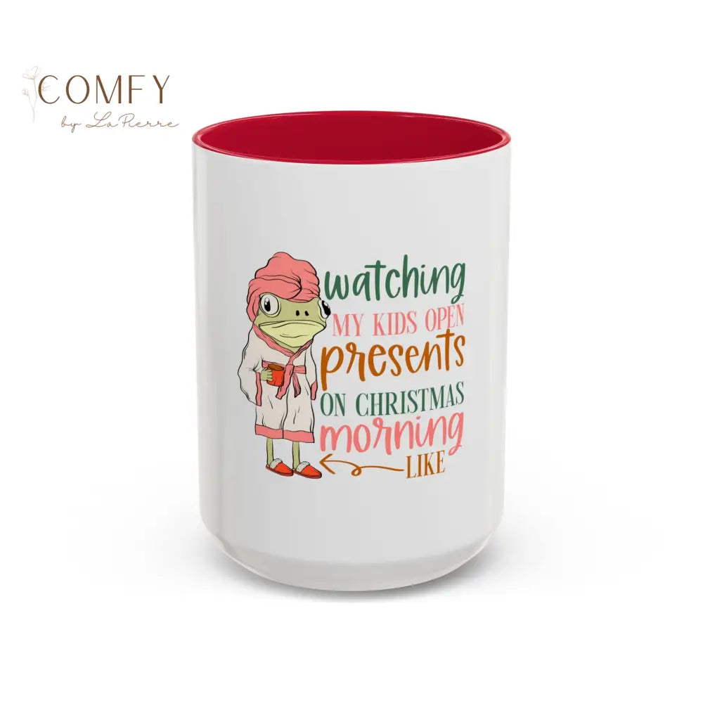 Christmas Morning Mug • “Watching My Kids Open Presents” Holiday Coffee Cup • Funny Mom Christmas Mug • Gift for Moms