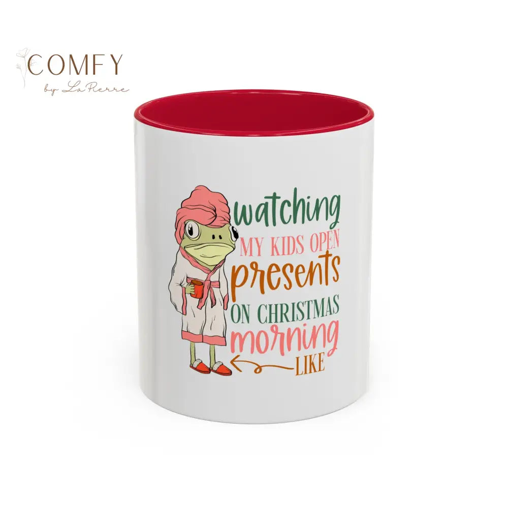 Christmas Morning Mug • “Watching My Kids Open Presents” Holiday Coffee Cup • Funny Mom Christmas Mug • Gift for Moms
