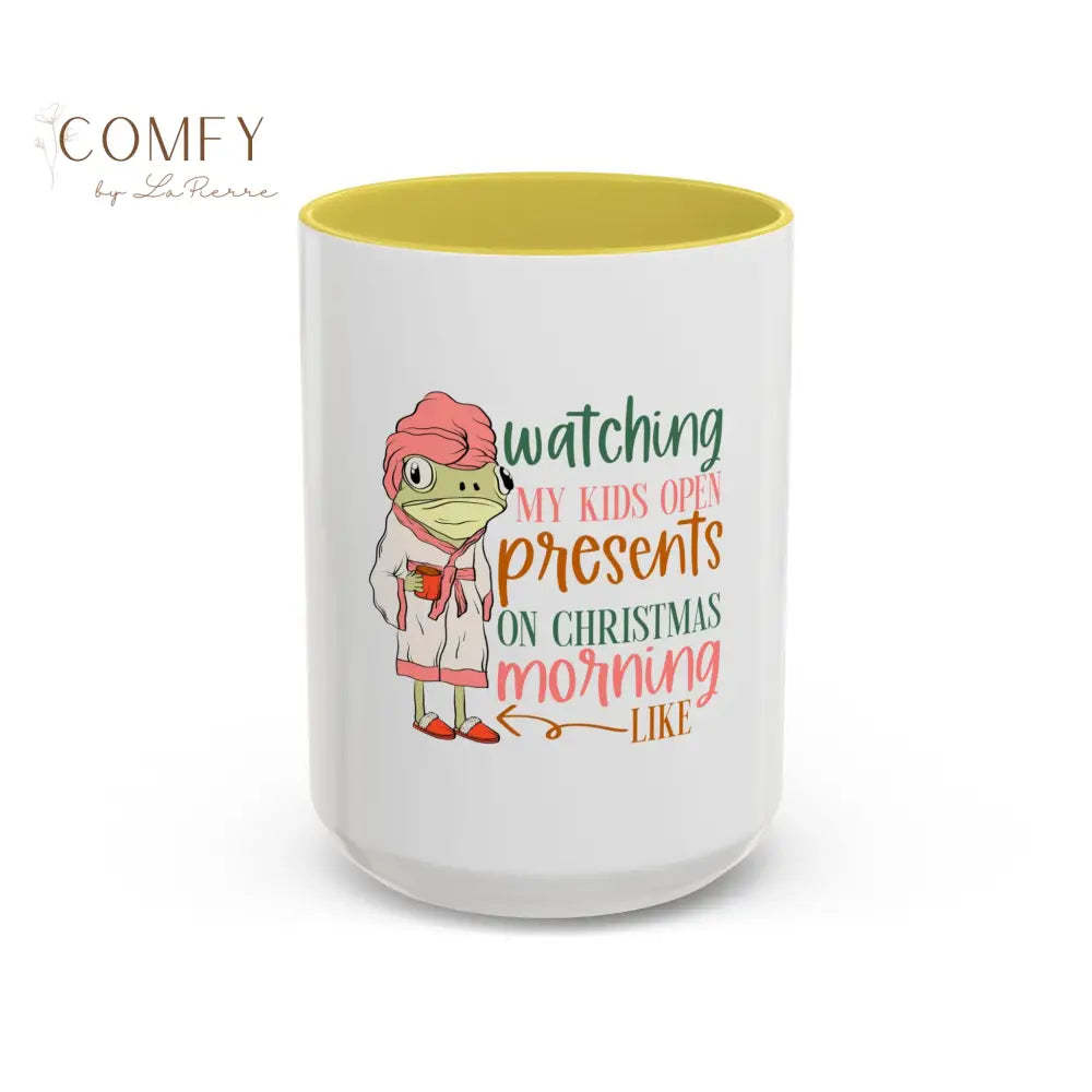 Christmas Morning Mug • “Watching My Kids Open Presents” Holiday Coffee Cup • Funny Mom Christmas Mug • Gift for Moms