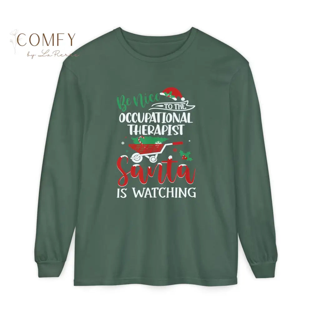 Christmas Occupational Therapist Shirt • Holiday OT Long Sleeve Tee • Festive Therapy Professional Graphic Shirt