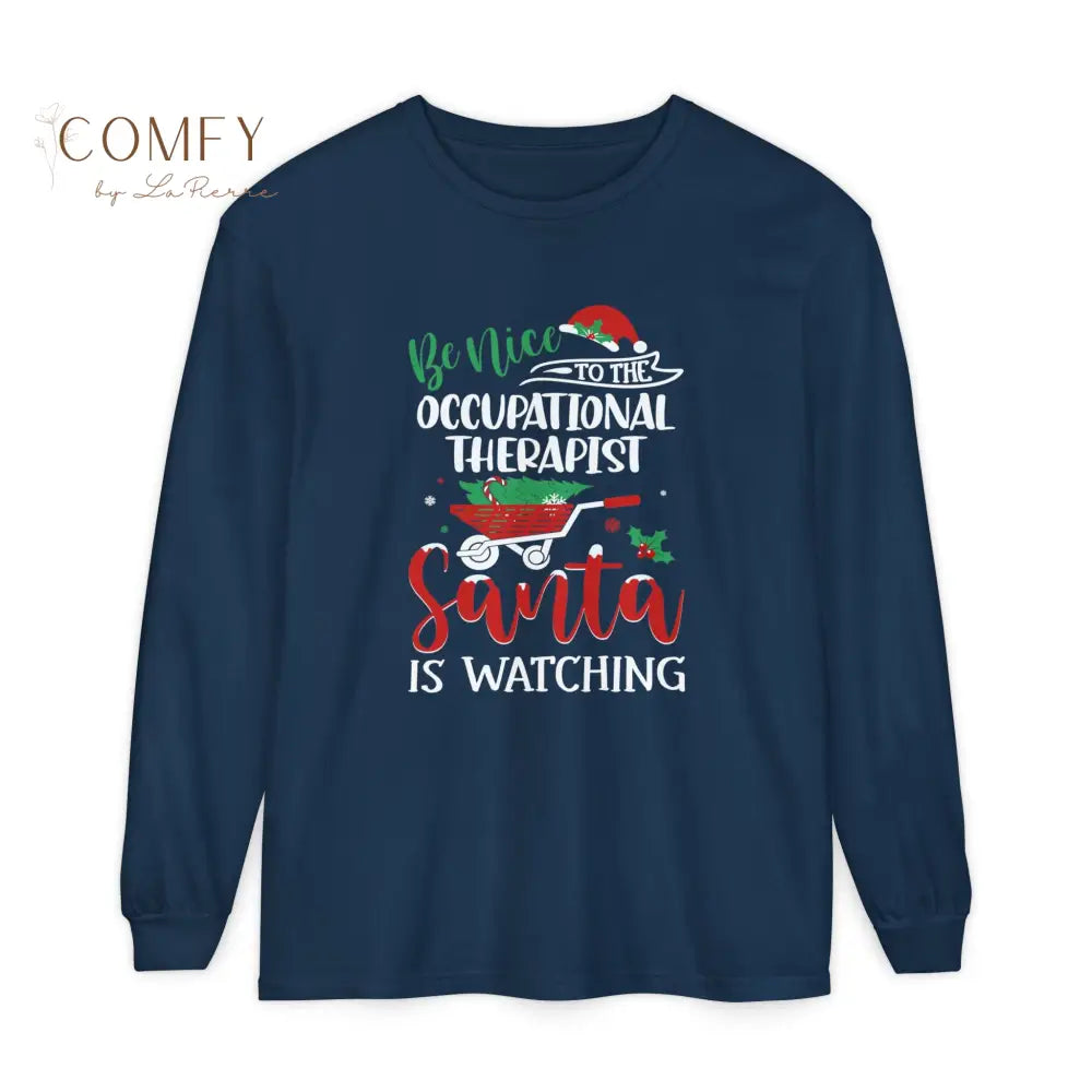 Christmas Occupational Therapist Shirt • Holiday OT Long Sleeve Tee • Festive Therapy Professional Graphic Shirt