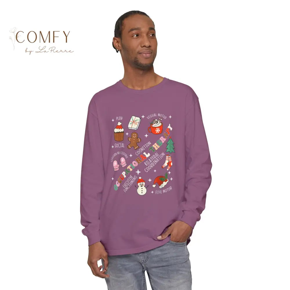 Christmas Occupational Therapy Shirt • Holiday OT Long Sleeve Tee • Festive Therapist Graphic Shirt • Unisex Long