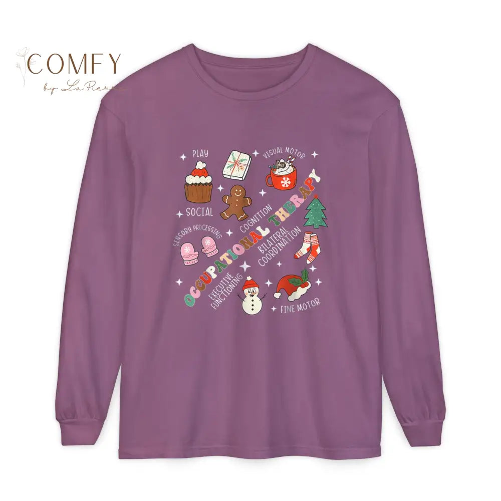 Christmas Occupational Therapy Shirt • Holiday OT Long Sleeve Tee • Festive Therapist Graphic Shirt • Unisex Long