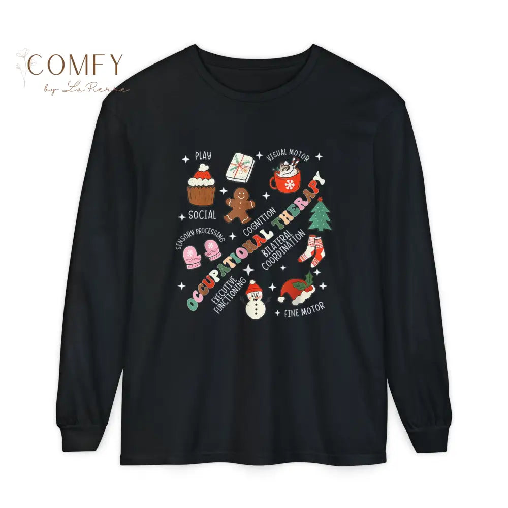 Christmas Occupational Therapy Shirt • Holiday OT Long Sleeve Tee • Festive Therapist Graphic Shirt • Unisex Long