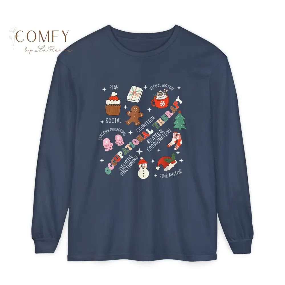 Christmas Occupational Therapy Shirt • Holiday OT Long Sleeve Tee • Festive Therapist Graphic Shirt • Unisex Long