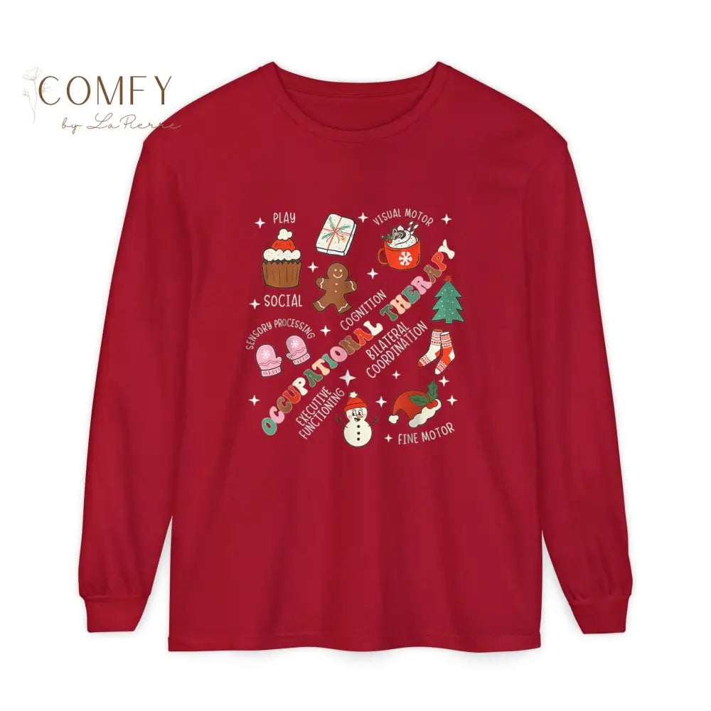 Christmas Occupational Therapy Shirt • Holiday OT Long Sleeve Tee • Festive Therapist Graphic Shirt • Unisex Long