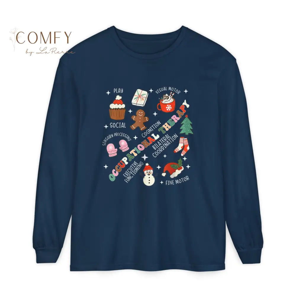 Christmas Occupational Therapy Shirt • Holiday OT Long Sleeve Tee • Festive Therapist Graphic Shirt • Unisex Long