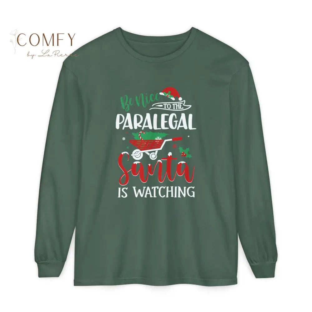 Christmas Paralegal Shirt • Holiday Legal Assistant Long Sleeve Tee • Festive Law Office Graphic Shirt • Unisex Long