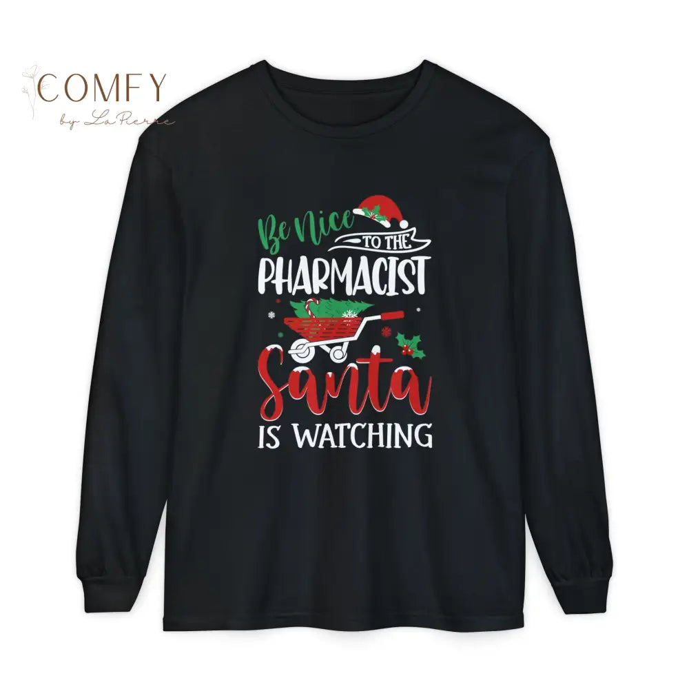 Christmas Pharmacist Shirt • Holiday Pharmacy Worker Long Sleeve Tee • Festive Medication & Rx Graphic Shirt • Unisex