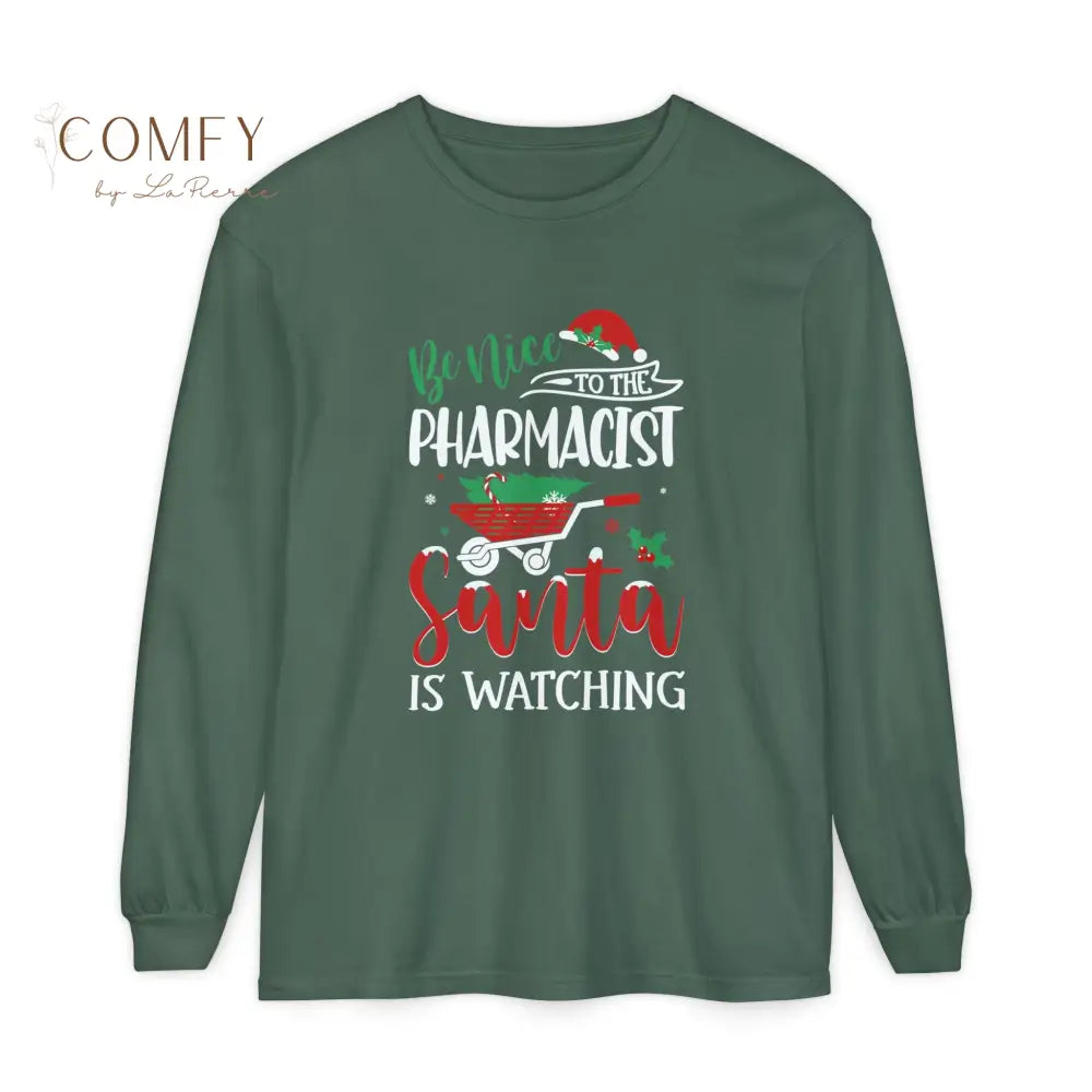 Christmas Pharmacist Shirt • Holiday Pharmacy Worker Long Sleeve Tee • Festive Medication & Rx Graphic Shirt • Unisex