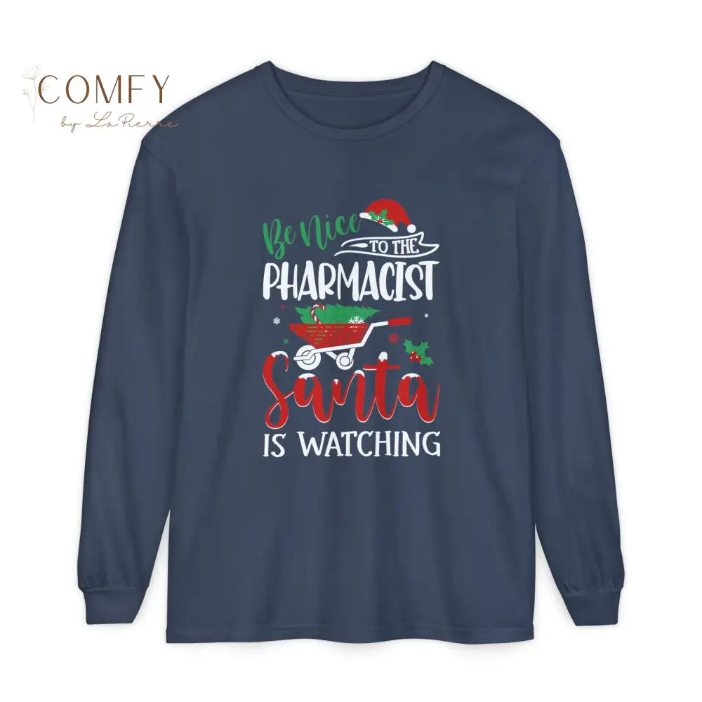 Christmas Pharmacist Shirt • Holiday Pharmacy Worker Long Sleeve Tee • Festive Medication & Rx Graphic Shirt • Unisex