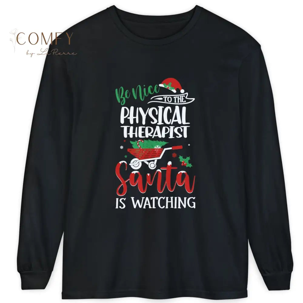 Christmas Physical Therapist Shirt • Holiday PT Long Sleeve Tee • Festive Rehab Therapy Graphic Shirt • Unisex Long