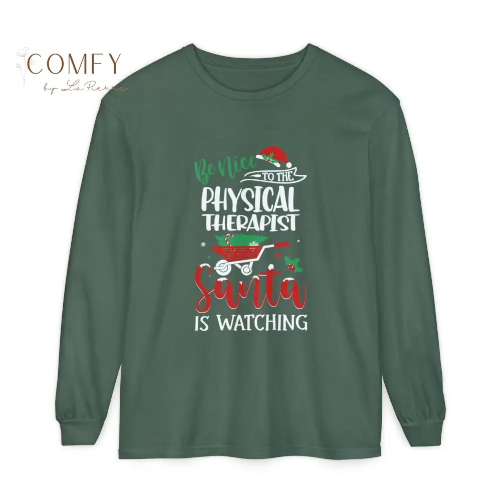 Christmas Physical Therapist Shirt • Holiday PT Long Sleeve Tee • Festive Rehab Therapy Graphic Shirt • Unisex Long