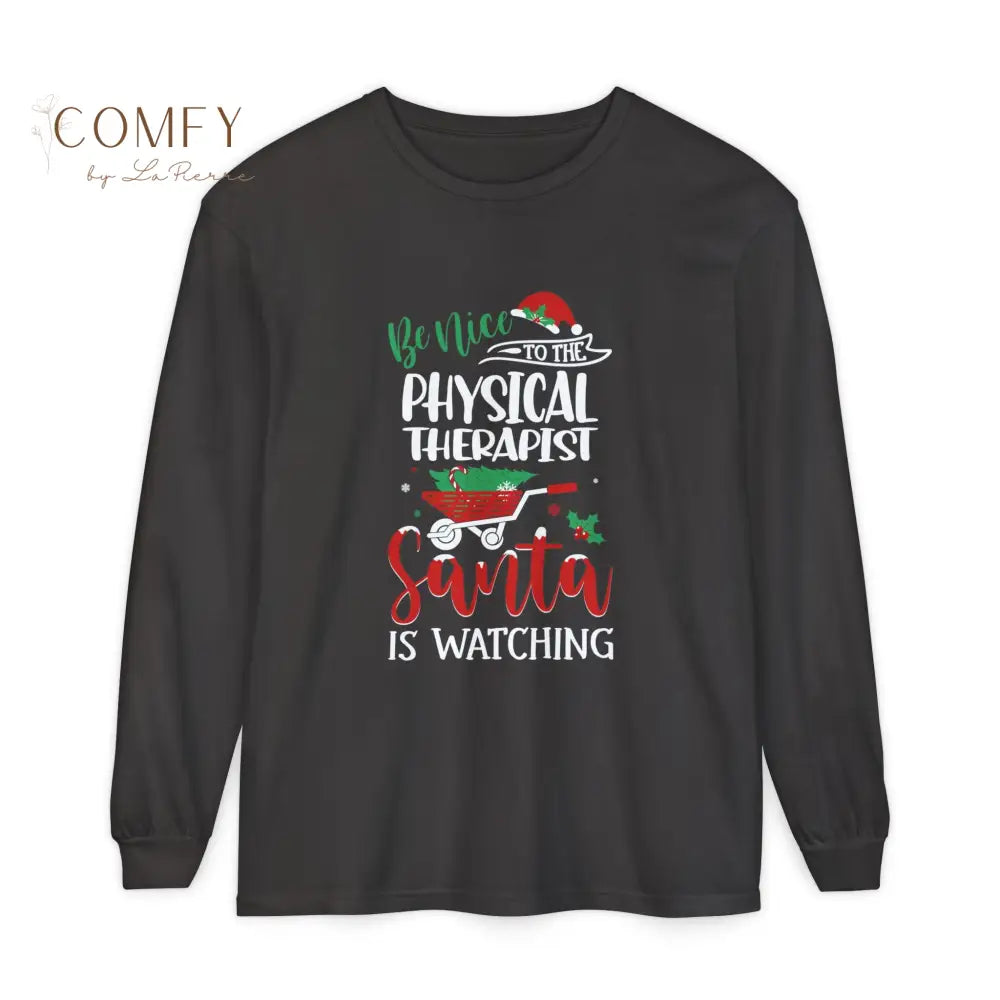 Christmas Physical Therapist Shirt • Holiday PT Long Sleeve Tee • Festive Rehab Therapy Graphic Shirt • Unisex Long