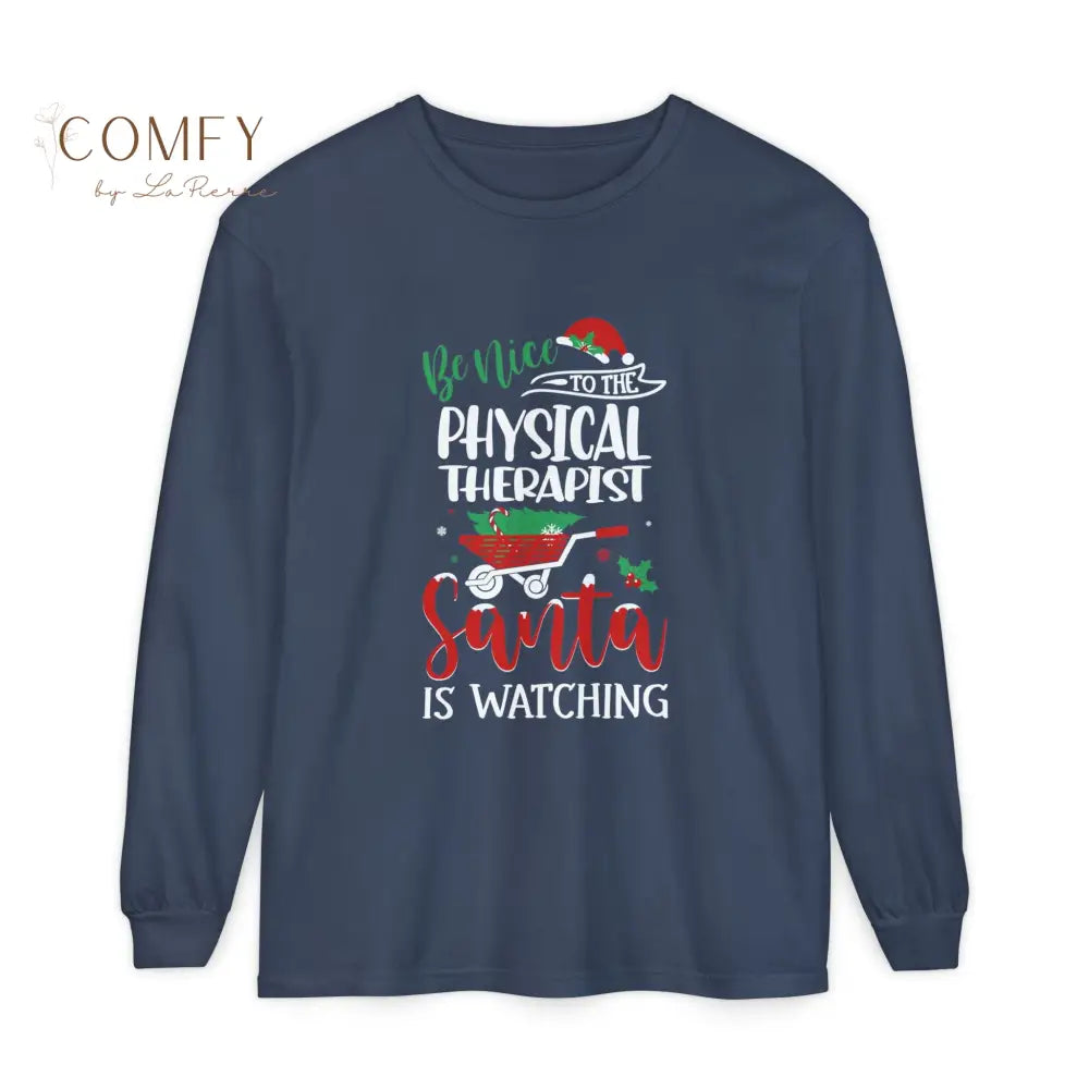Christmas Physical Therapist Shirt • Holiday PT Long Sleeve Tee • Festive Rehab Therapy Graphic Shirt • Unisex Long