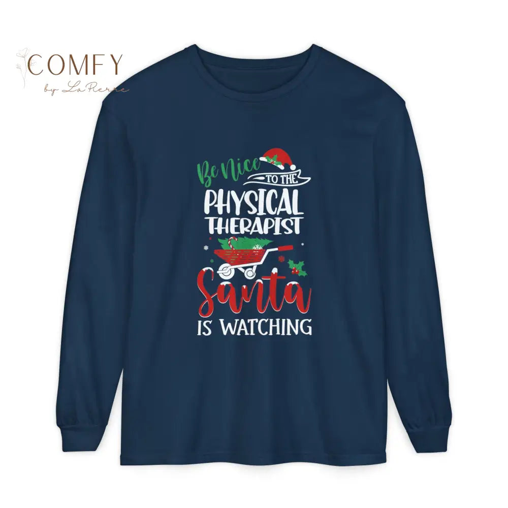 Christmas Physical Therapist Shirt • Holiday PT Long Sleeve Tee • Festive Rehab Therapy Graphic Shirt • Unisex Long