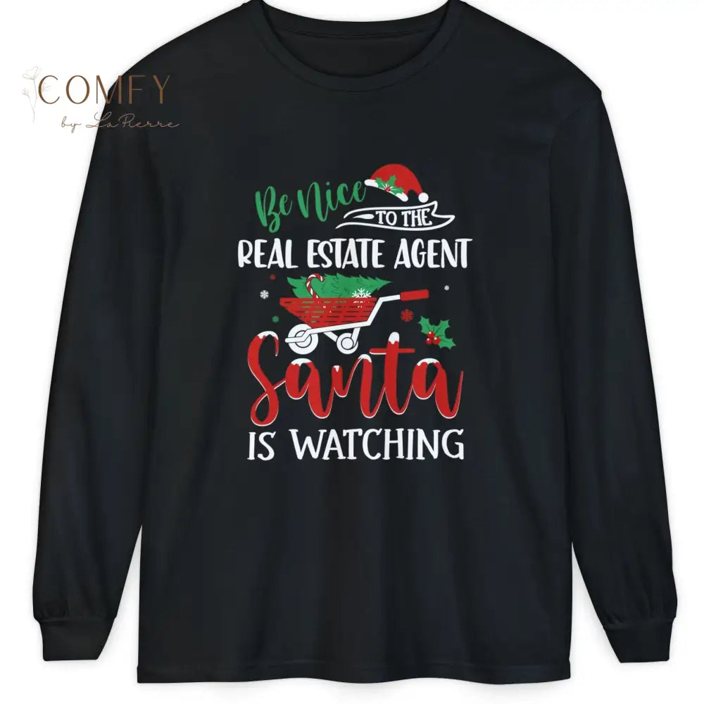 Christmas Real Estate Agent Shirt • Holiday Realtor Long Sleeve Tee • Festive Real Estate Professional Graphic Shirt