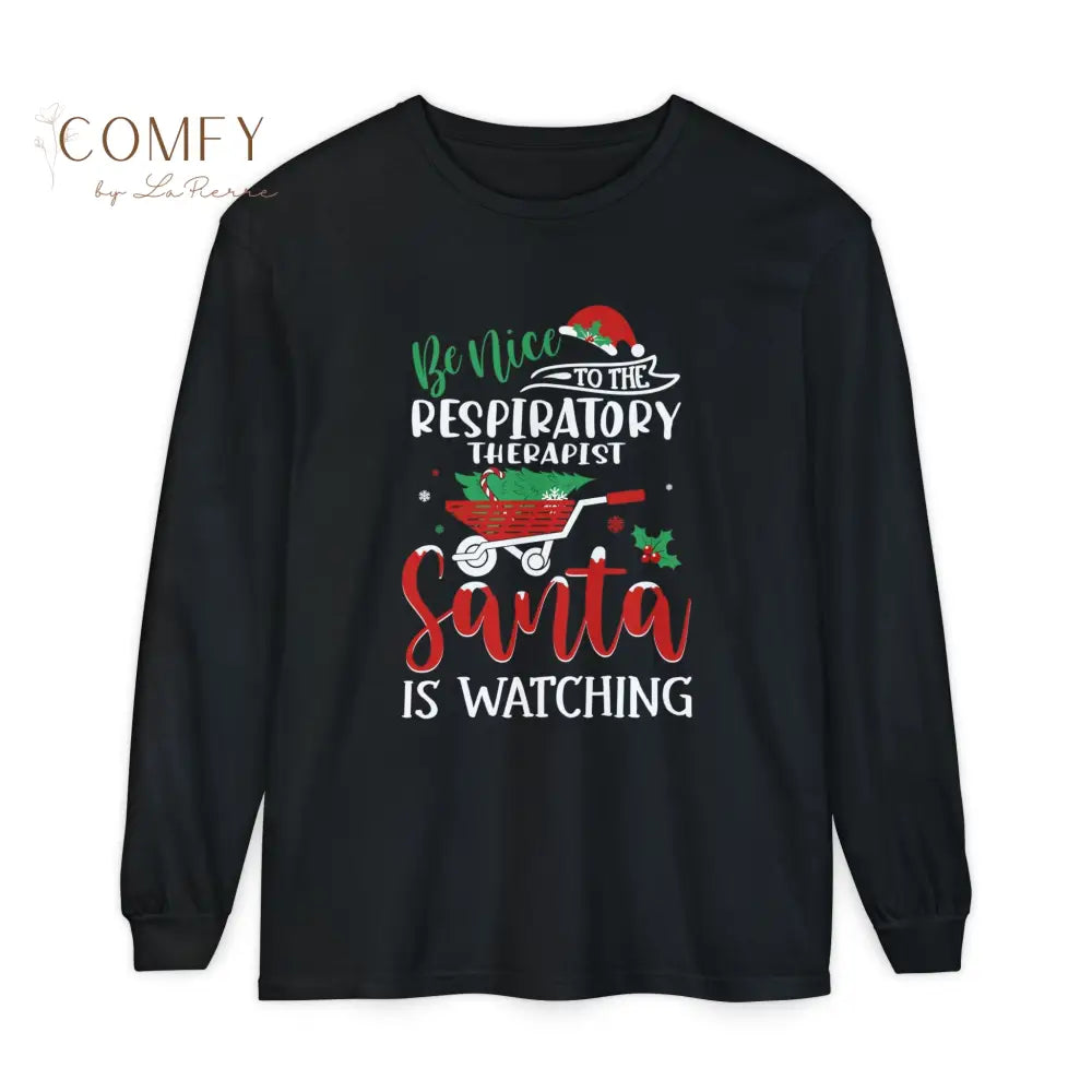 Christmas Respiratory Therapist Shirt • Holiday RT Long Sleeve Tee • Festive Respiratory Care Graphic Shirt • Unisex