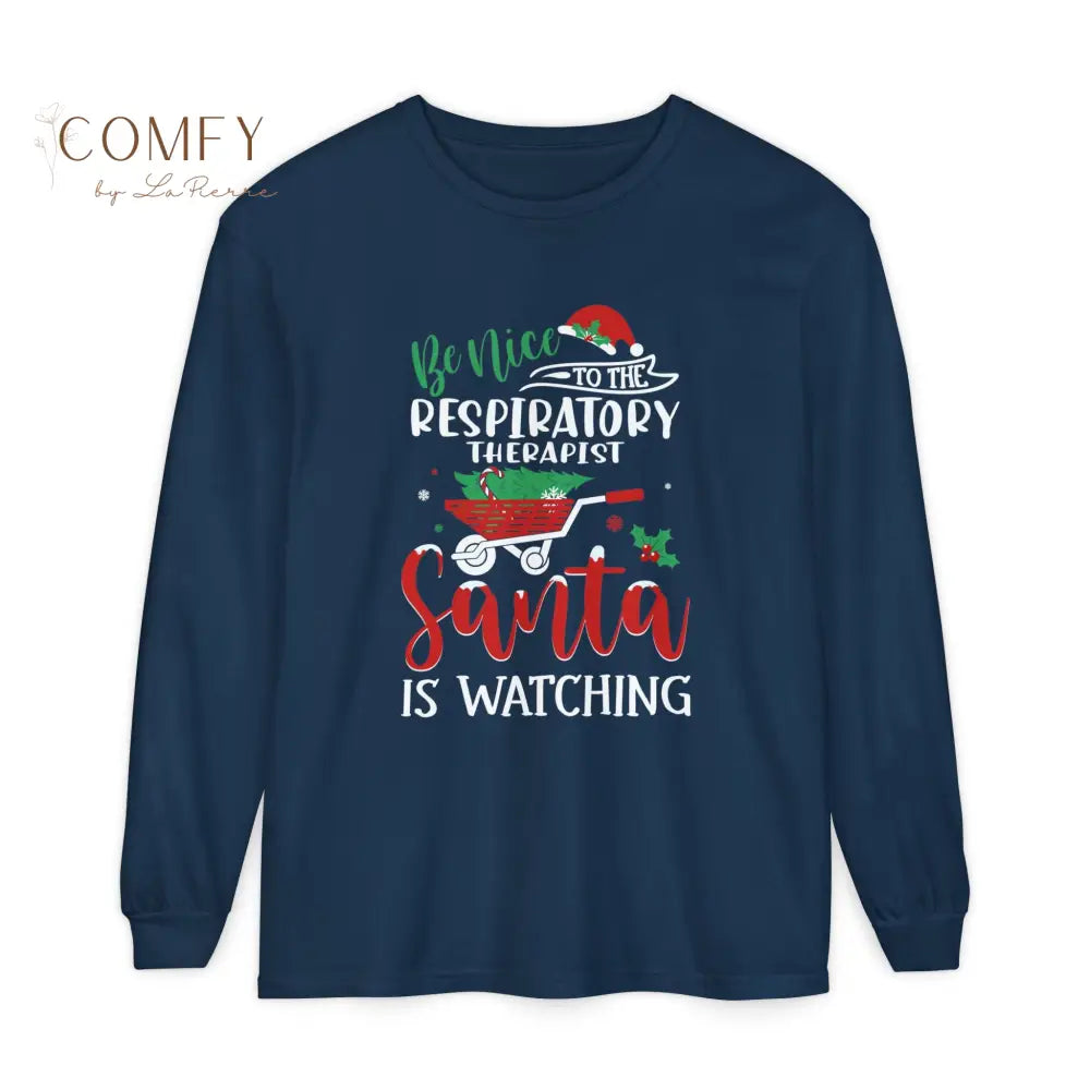 Christmas Respiratory Therapist Shirt • Holiday RT Long Sleeve Tee • Festive Respiratory Care Graphic Shirt • Unisex