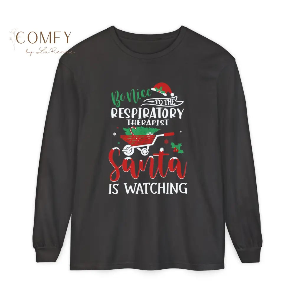 Christmas Respiratory Therapist Shirt • Holiday RT Long Sleeve Tee • Festive Respiratory Care Graphic Shirt • Unisex