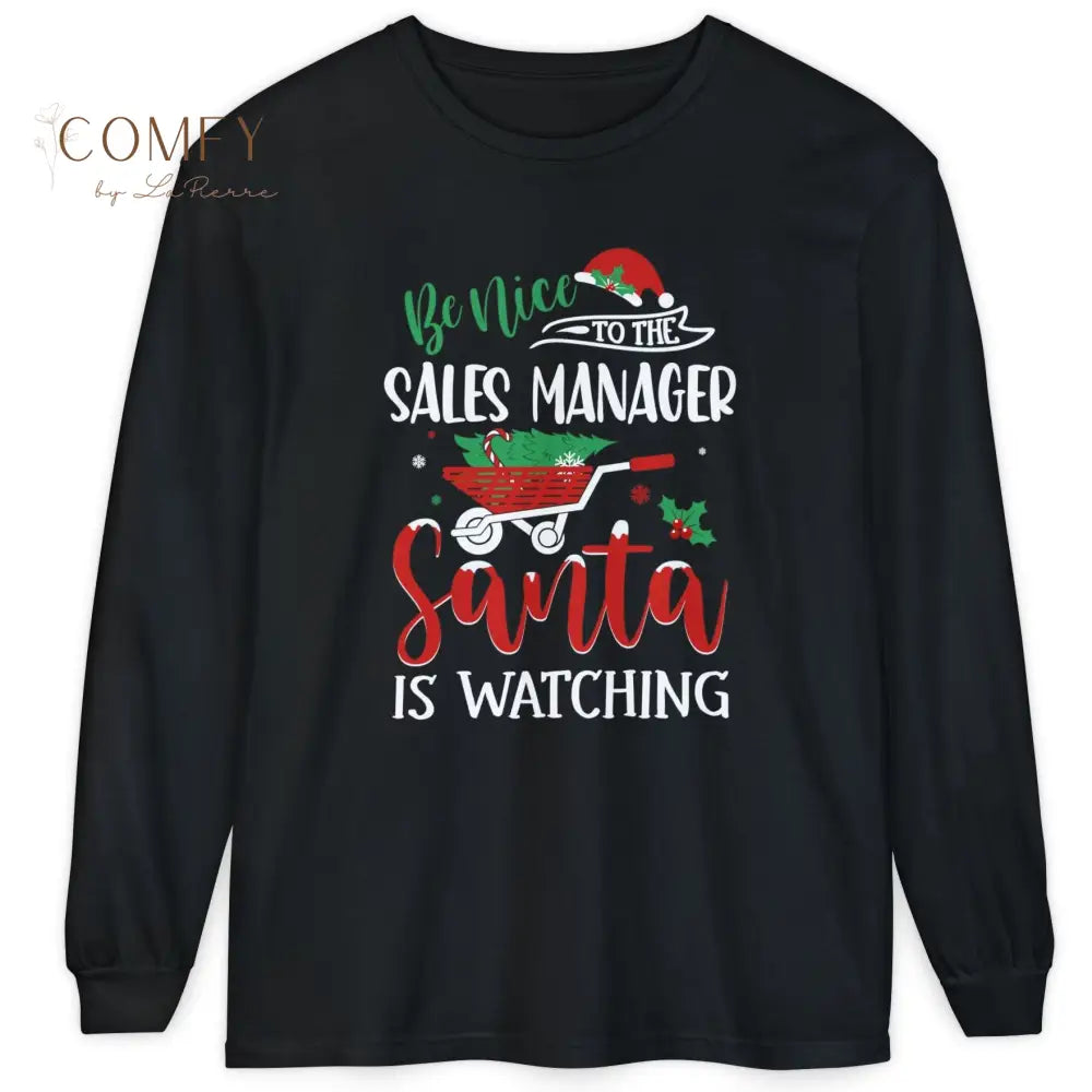 Christmas Sales Manager Shirt • Holiday Sales Team Long Sleeve Tee • Festive Office Manager Graphic Shirt • Unisex Long