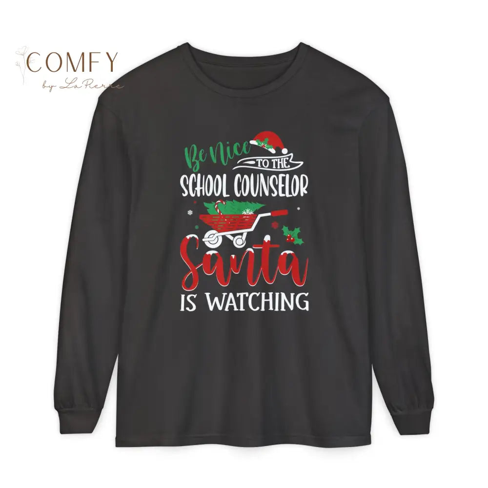 Christmas School Counselor Shirt • Holiday Counselor Long Sleeve Tee • Festive School Staff Graphic Shirt • Unisex Long