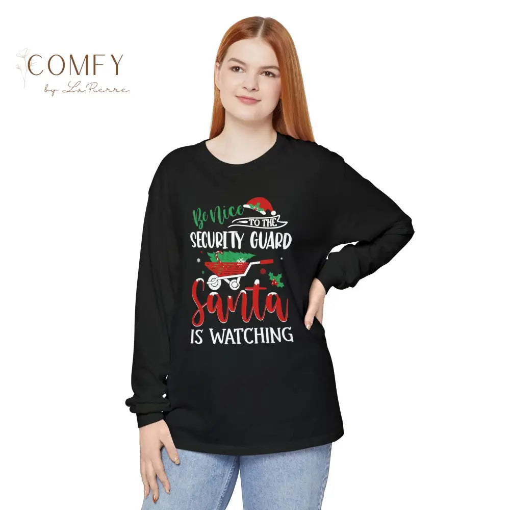 Christmas Security Guard Shirt • Holiday Security Long Sleeve Tee • Festive Officer Graphic Shirt • Unisex Long Sleeve