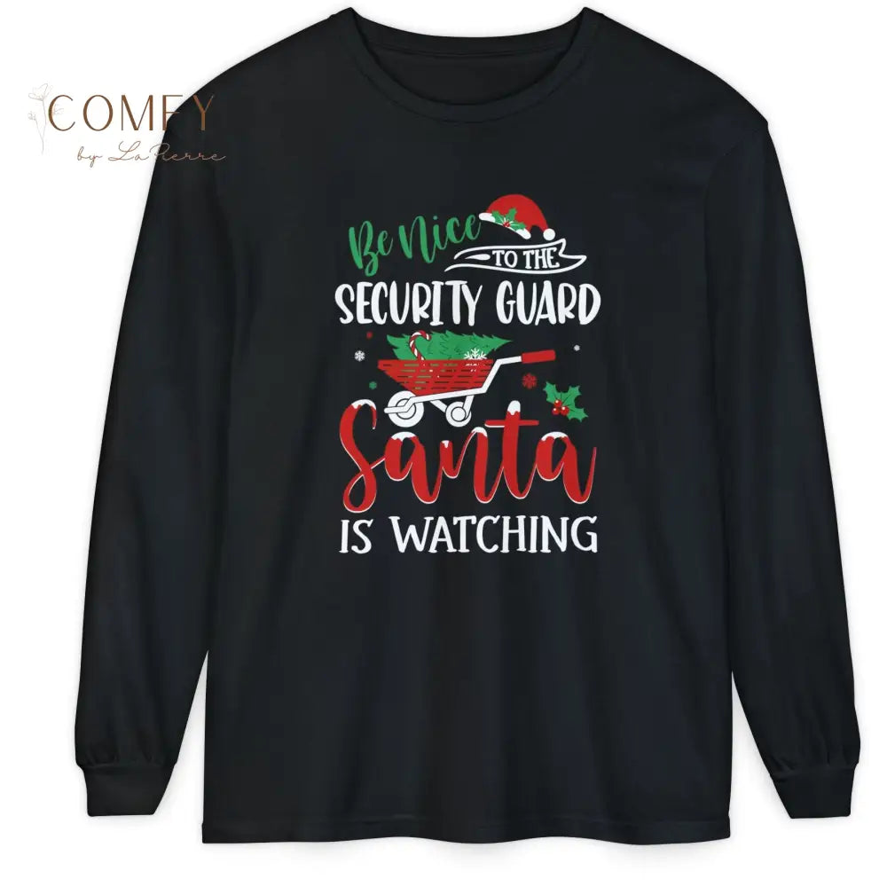 Christmas Security Guard Shirt • Holiday Security Long Sleeve Tee • Festive Officer Graphic Shirt • Unisex Long Sleeve