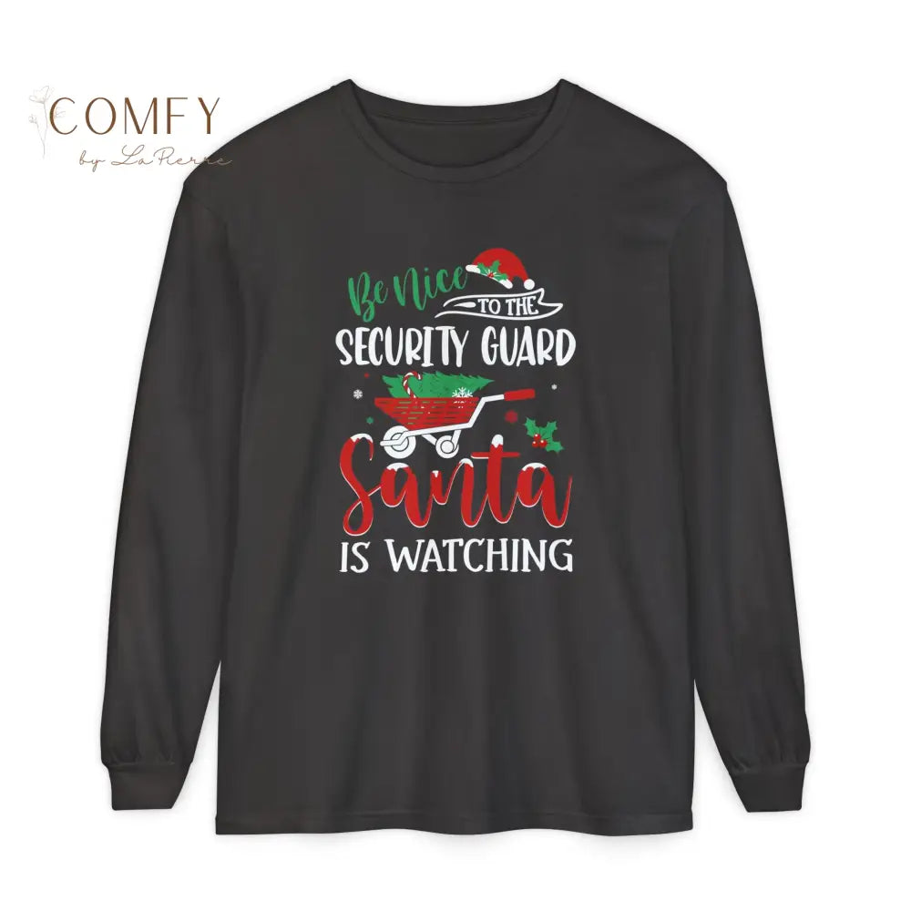 Christmas Security Guard Shirt • Holiday Security Long Sleeve Tee • Festive Officer Graphic Shirt • Unisex Long Sleeve