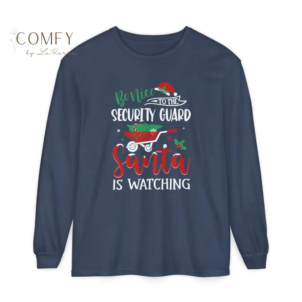 Christmas Security Guard Shirt • Holiday Security Long Sleeve Tee • Festive Officer Graphic Shirt • Unisex Long Sleeve
